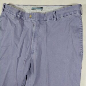 Peter Millar Mens 35 Chino Pants Purple 100% Pima Cotton Flat Front Made in Peru
